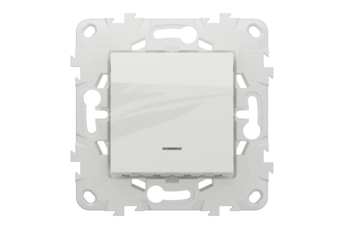 Вимикач 1-клавішний з підс, сх. 1а, 10А білий (NU520118N)