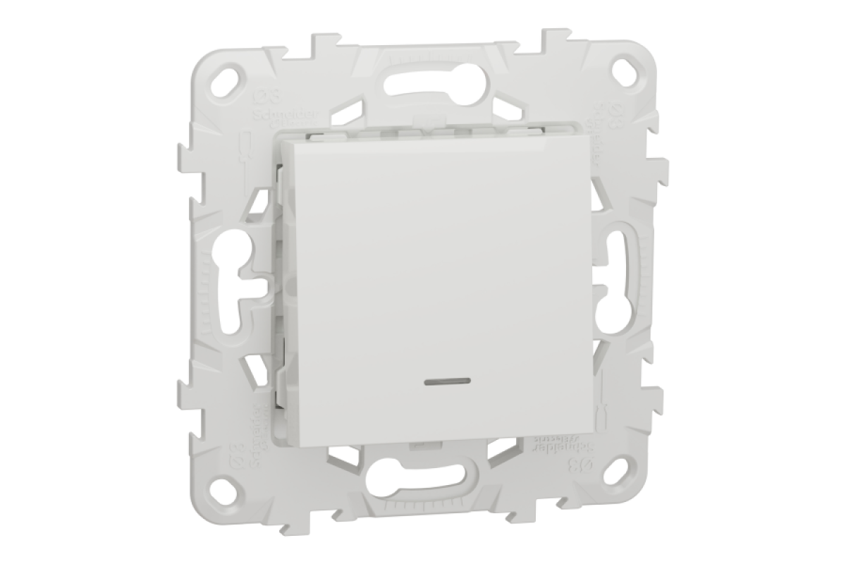 Вимикач 1-клавішний з підс, сх. 1а, 10А білий (NU520118N)