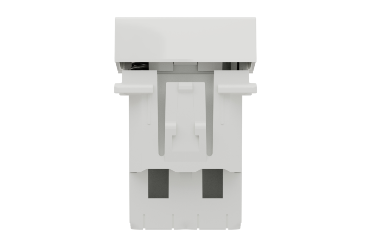 Вимикач 1-клавішний кнопковий з підсвічуванням схема 1а 10А, 1 м білий (NU310618N)