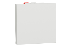 Вимикач 1-клавішний кнопковий схема 1 10А, 2 модулі білий (NU320618)