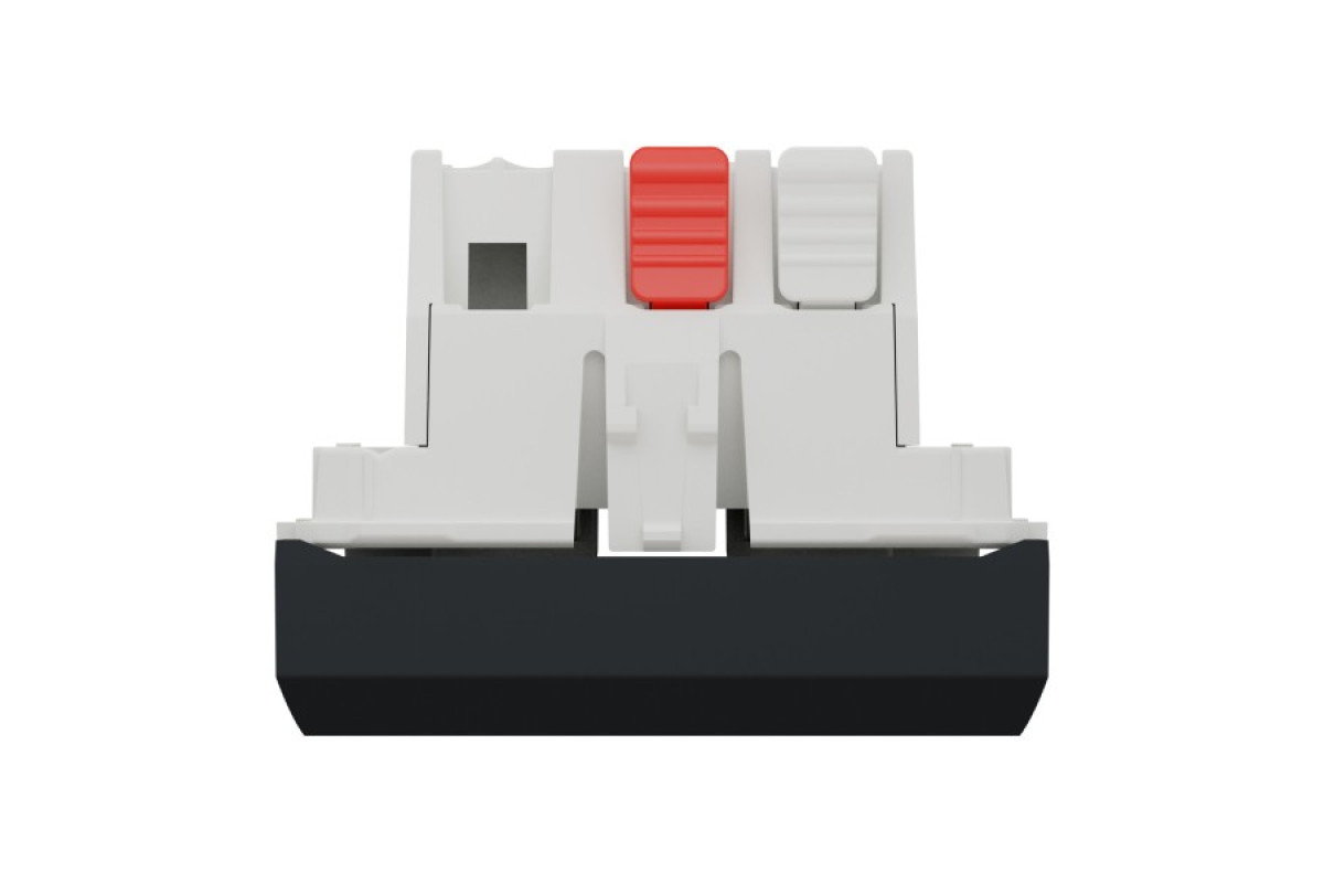 Вимикач 1-клавішний кнопковий схема 1, 10А, 2 модулі антрацит (NU320654)