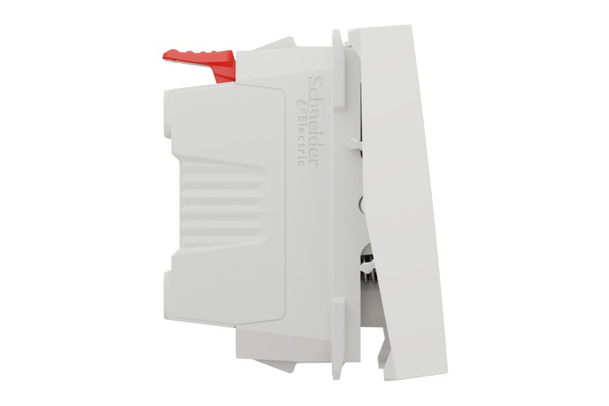 Вимикач 1-клавішний кнопковий, з підсвіткою 10 А білий Unica New (NU320618N)