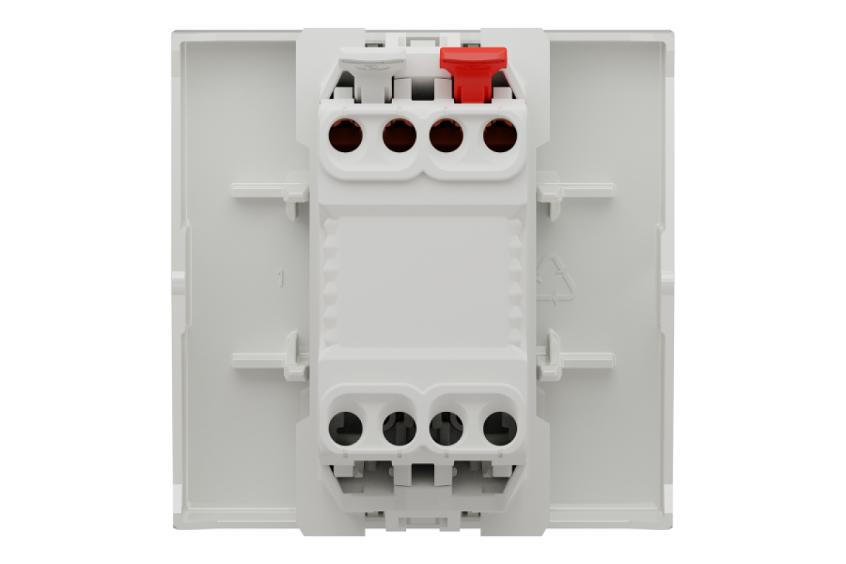 Вимикач 1-клавішний кнопковий, з підсвіткою 10 А білий Unica New (NU320618N)