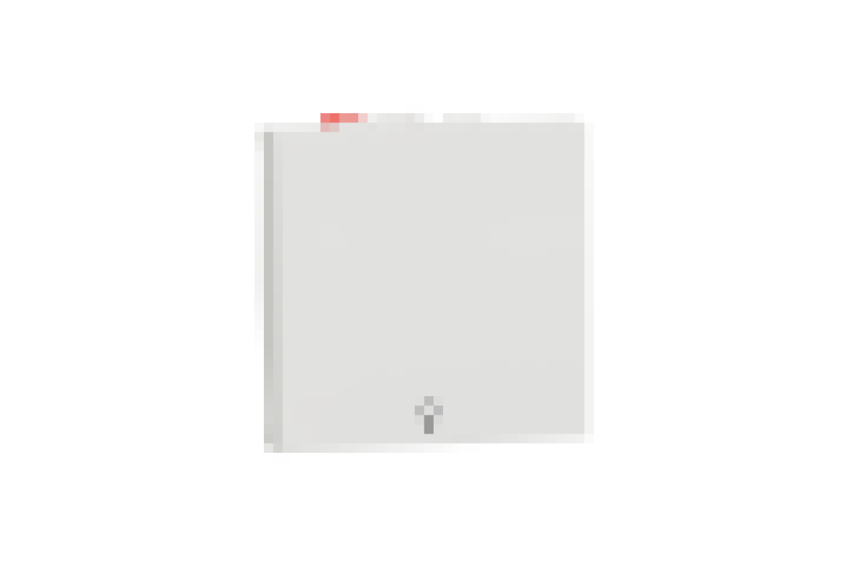 Вимикач 1-клавішний кнопковий, сх.1, з символом ''Світло'', 10 А білий Unica New (NU320618L)