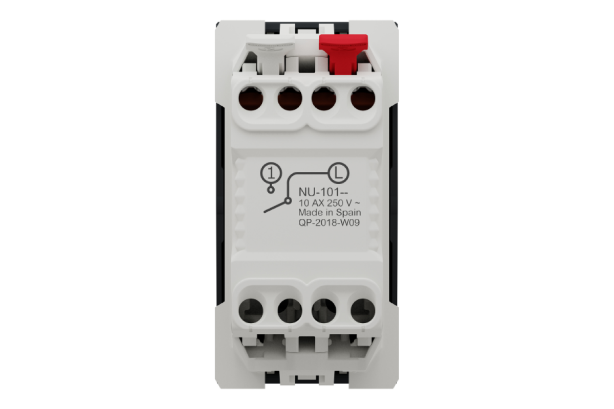 Вимикач 1-клавішний схема 1, 10А 1 модуль антрацит (NU310154)