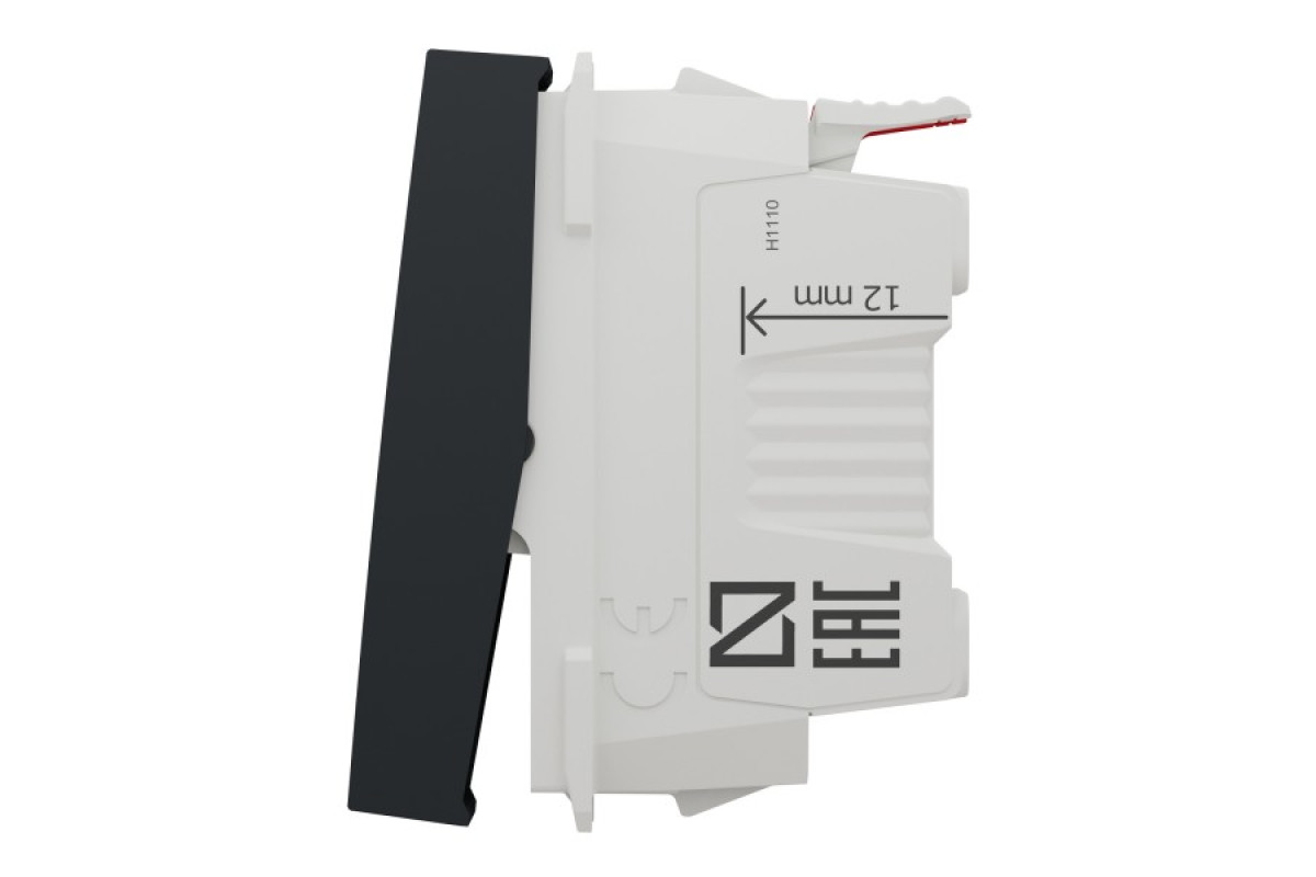 Вимикач 1-клавішний схема 1, 10А 1 модуль антрацит (NU310154)