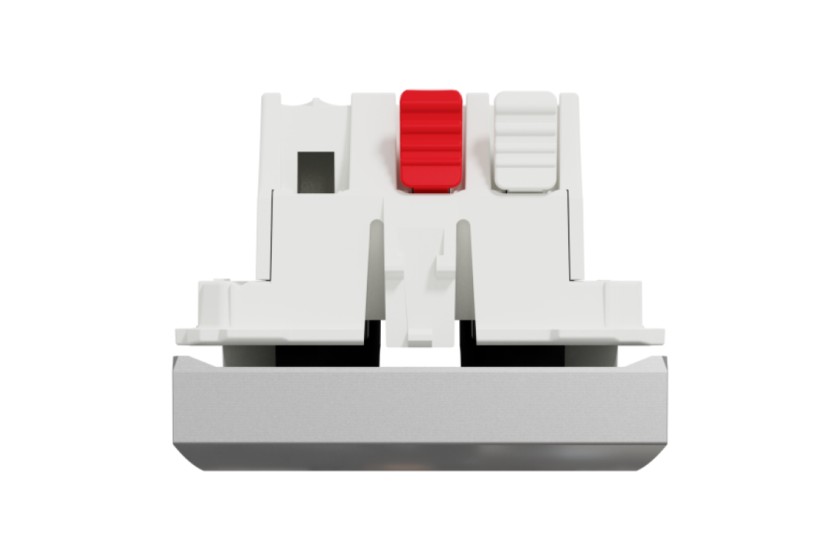 Вимикач 1-клавішний схема 1, 10А 2 модулі алюміній (NU320130)