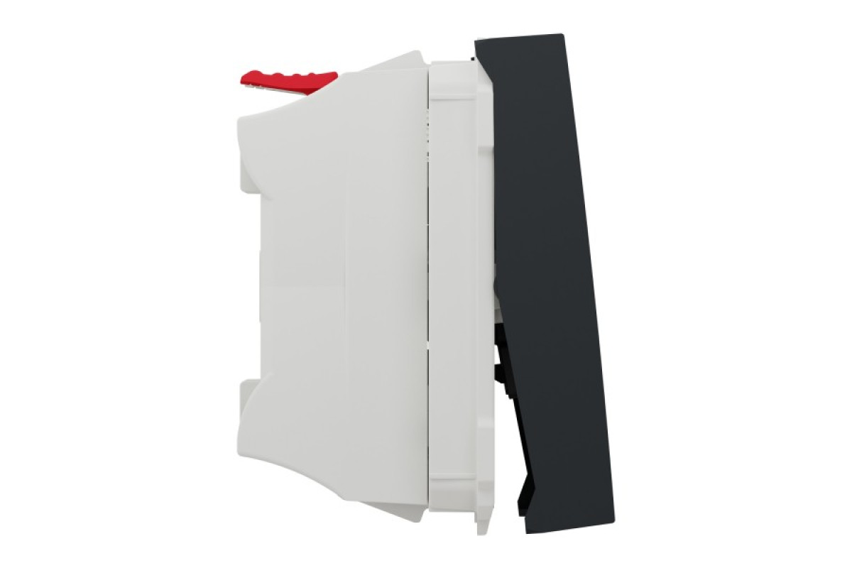 Вимикач 1-клавішний схема 1, 10А 2 модулі антрацит (NU320154)