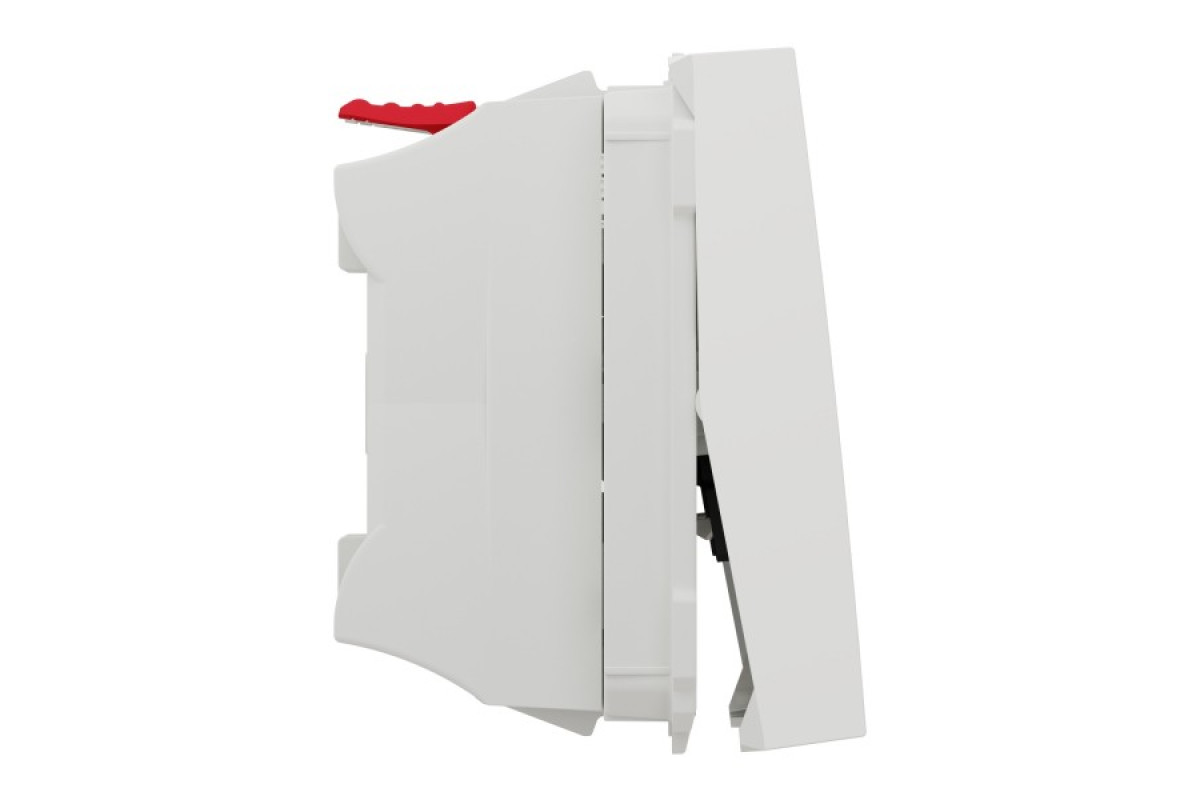 Вимикач 1-клавішний схема 1, 10А 2 модулі білий (NU320118)