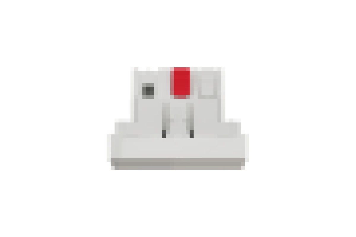 Вимикач 1-клавішний схема 1, 10А 2 модулі білий (NU320118)