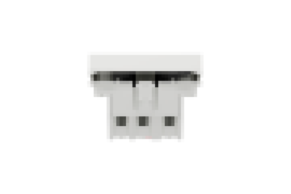 Вимикач 1-клавішний схема 1, 10А 2 модулі білий (NU320118)