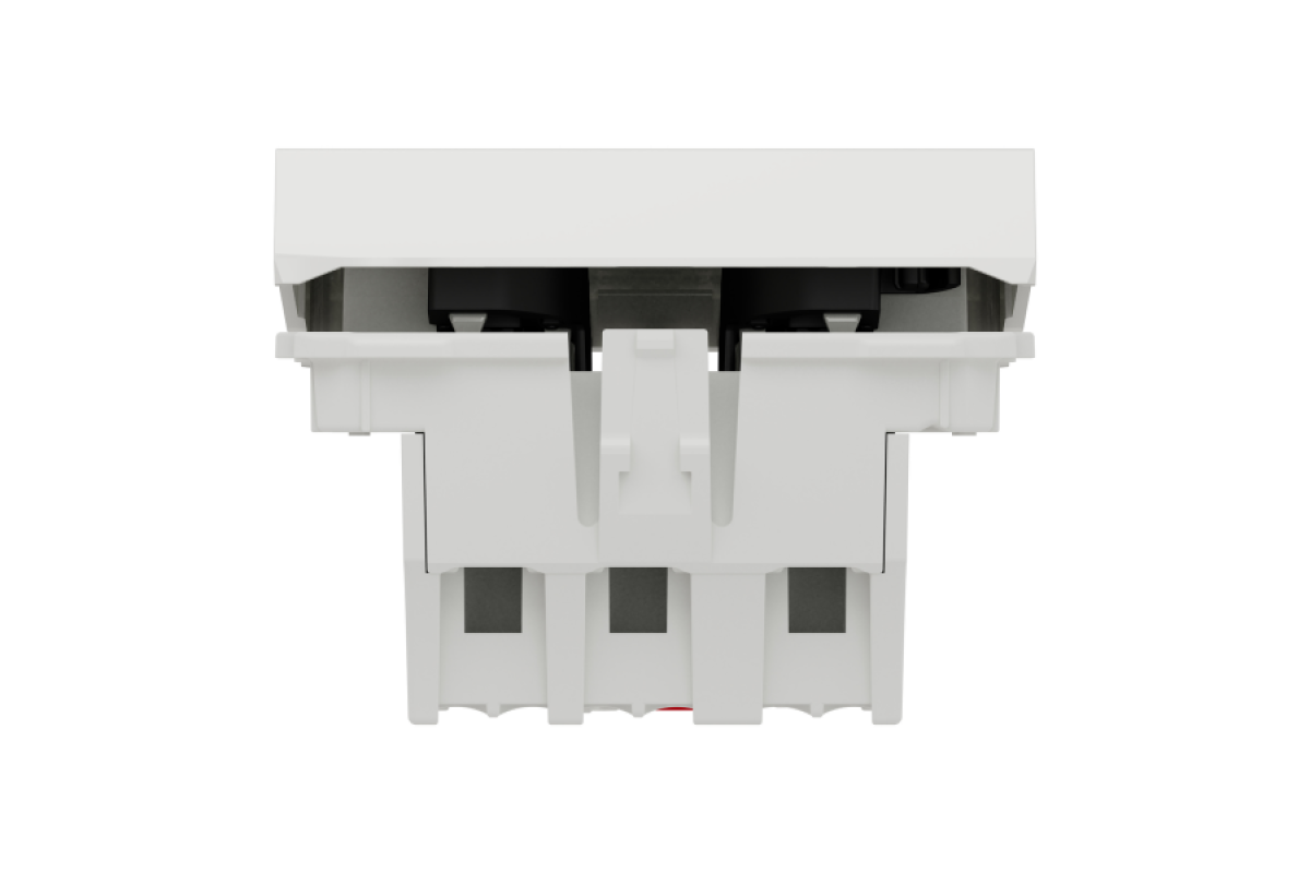 Вимикач 1-клавішний схема 1, 10А 2 модулі білий (NU320118)