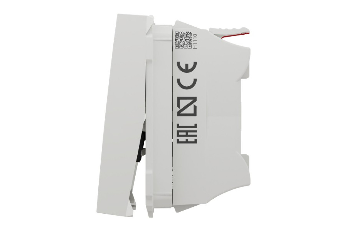 Вимикач 1-клавішний схема 1, 10А 2 модулі білий (NU320118)