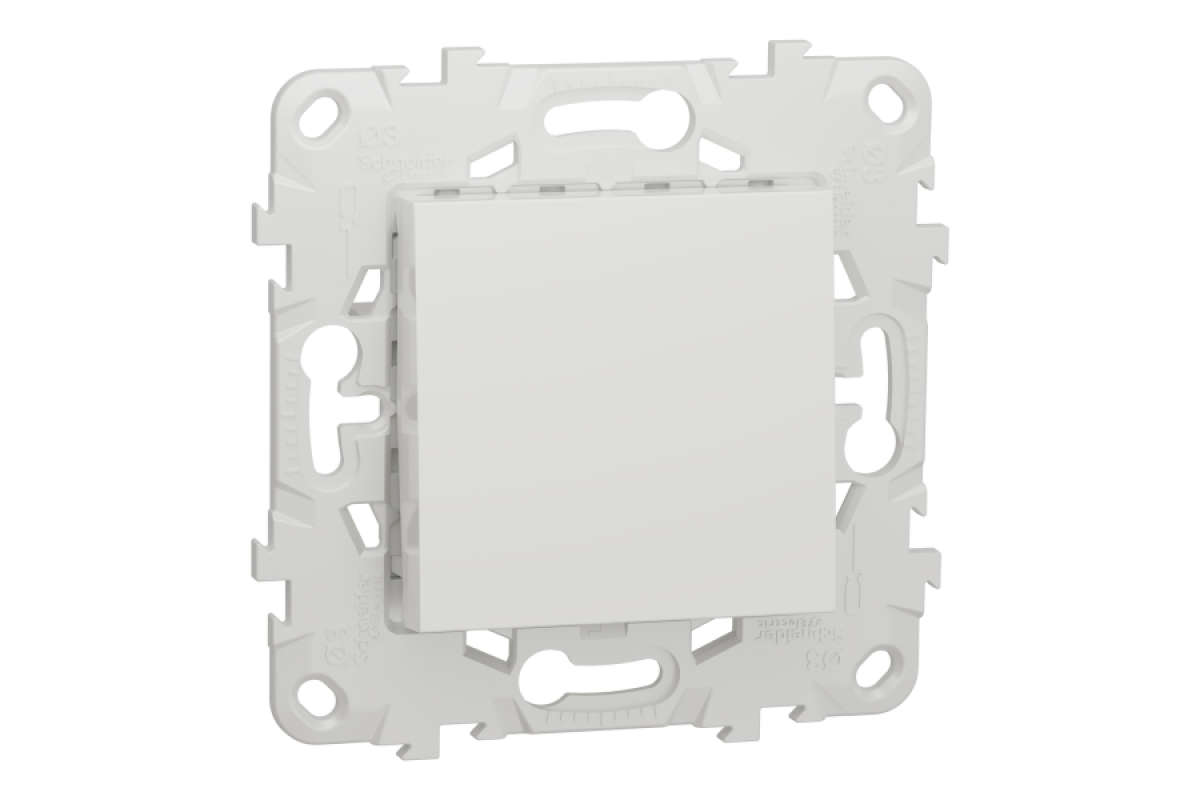 Вимикач 1-клавішний схема 1, 10А білий (NU520118)