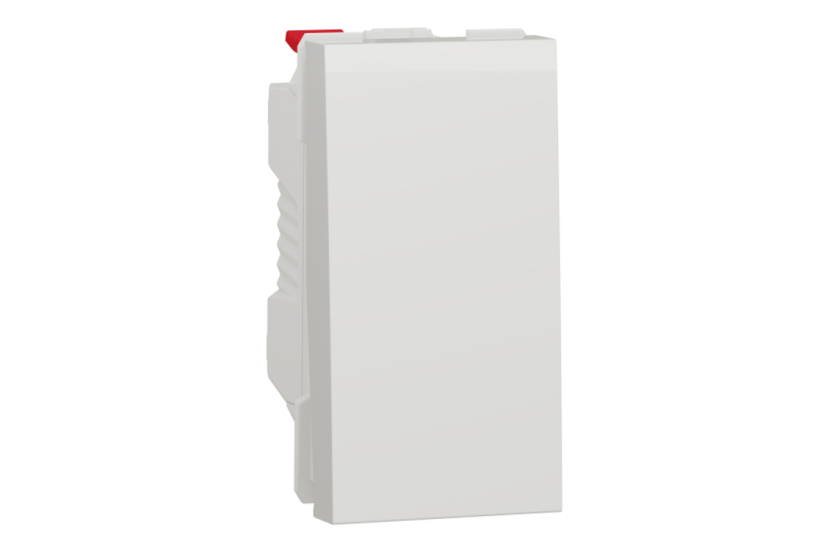 Вимикач 1-клавішний схема 1, 10А, 1 модуль білий (NU310118)