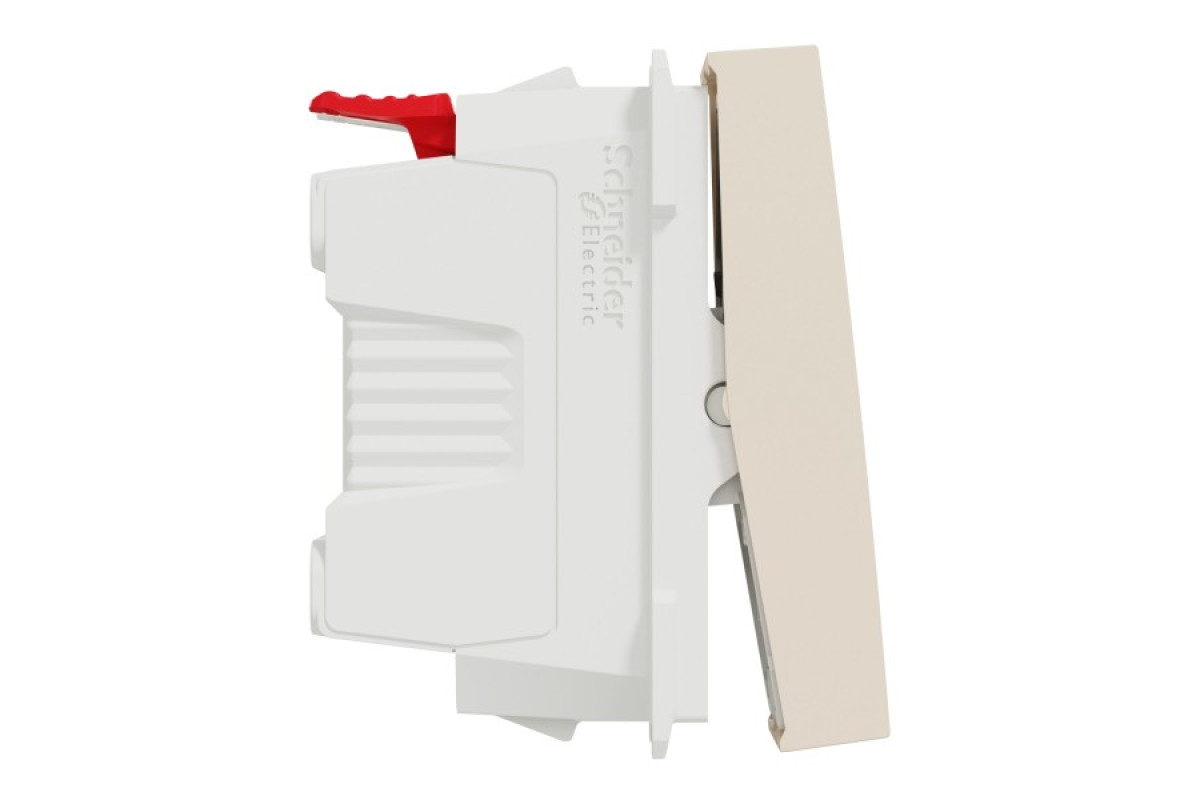 Вимикач 1-клавішний, 10А, 1 модуль бежевий Unica New Studio (NU310144)