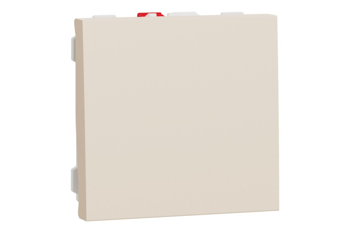 Вимикач 1-клавішний, 10А, 2 модулі бежевий Unica New Studio (NU320144)