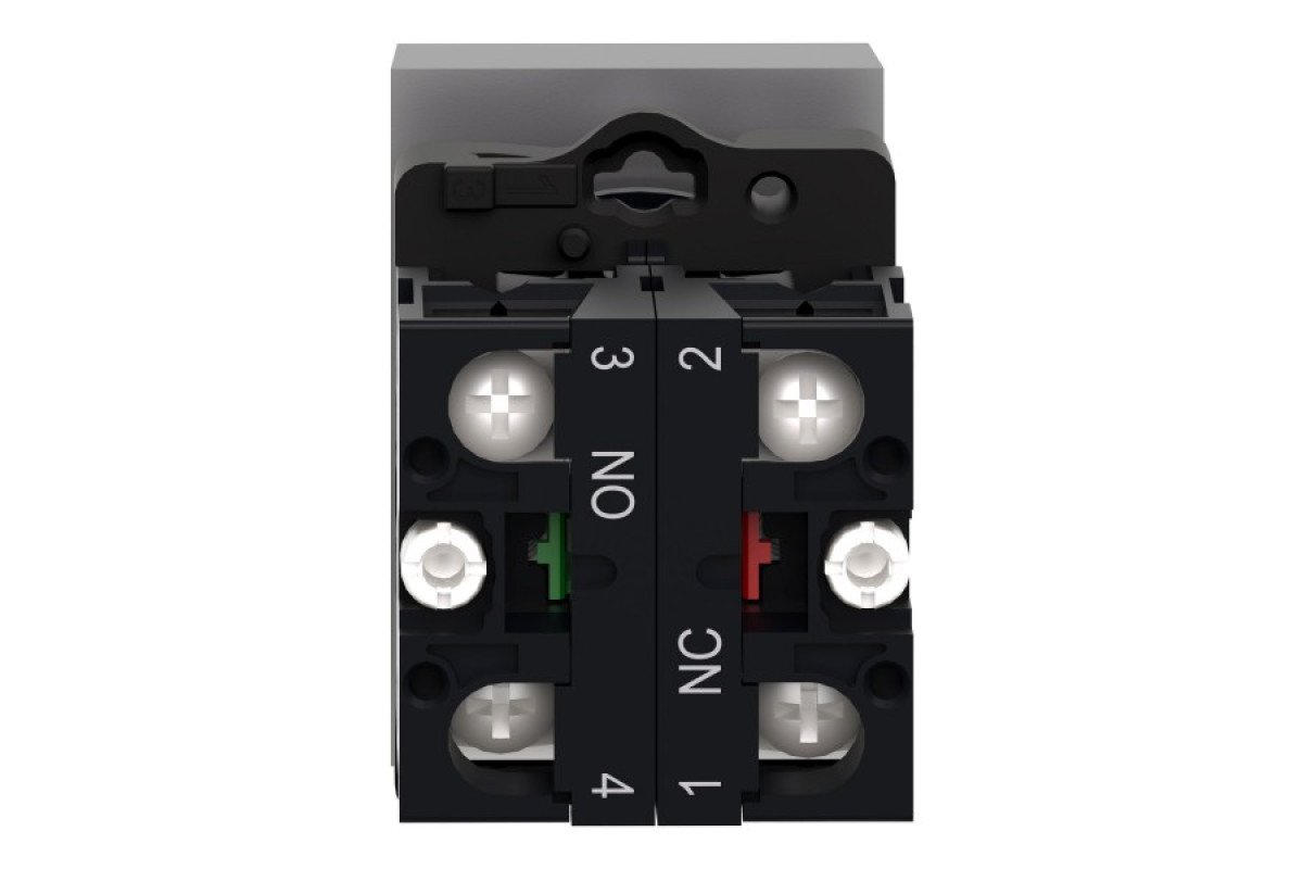 Двухголовая кнопка, Easy Harmony XA2, пластик, 22 мм, 1NO + 1NC (XA2EA7A3415)