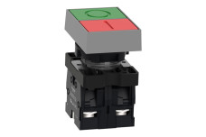 Двоголова кнопка, Easy Harmony XA2, пластик, 22 мм, 1NO + 1NC (XA2EA7A3415)