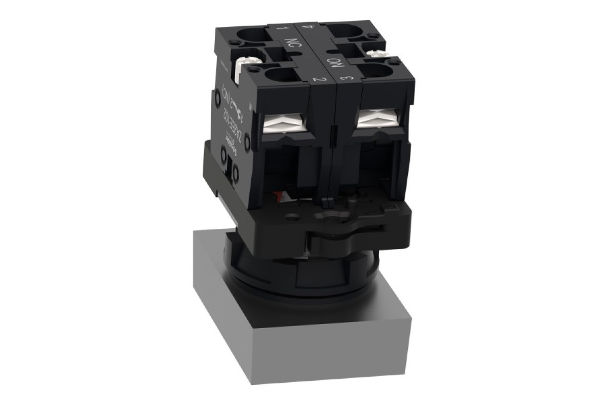 Двухголовая кнопка, Easy Harmony XA2, пластик, 22 мм, 1NO + 1NC (XA2EA7A3415)