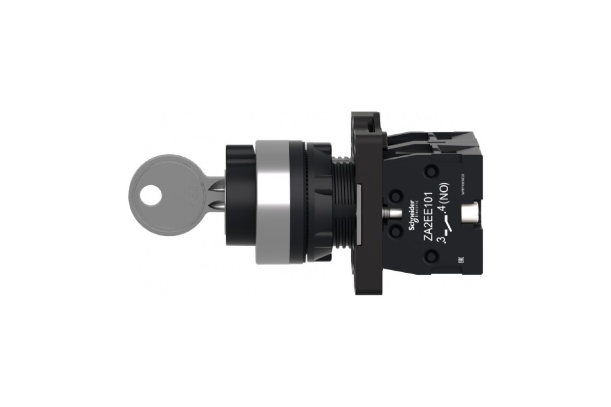 Ключовий перемикач, 3 положення, пружинне повернення з двох сторін, центр висувний, 2 NO (XA2EG73)