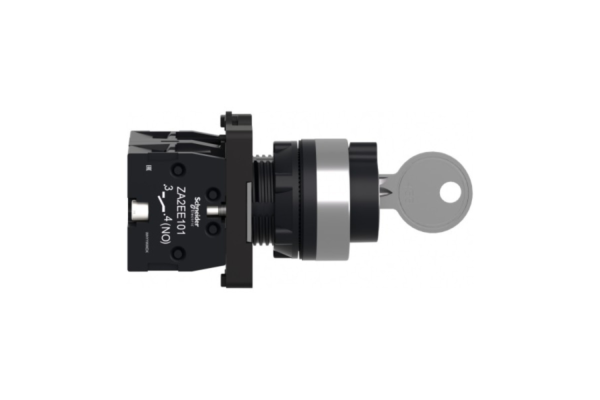 Ключовий перемикач, 3 положення, пружинне повернення з двох сторін, центр висувний, 2 NO (XA2EG73)