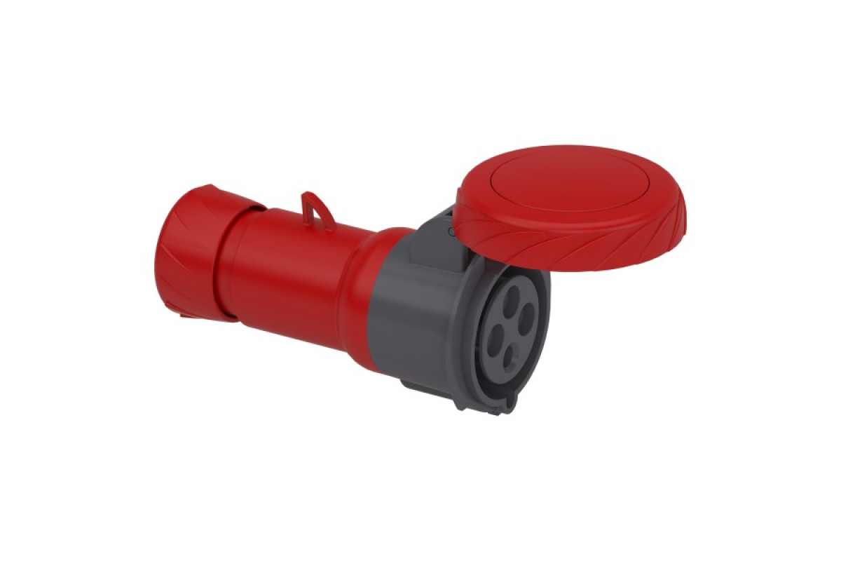 Кабельная розетка PratiKa, прямая, 32 A, 3P+E, 380-415 B AC, IP67 (PKF32M734)