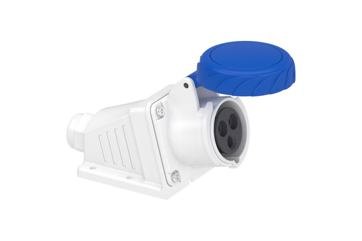 Настінна розетка гвинтова 16А 2P+E IP67 250В (PKF16W723)