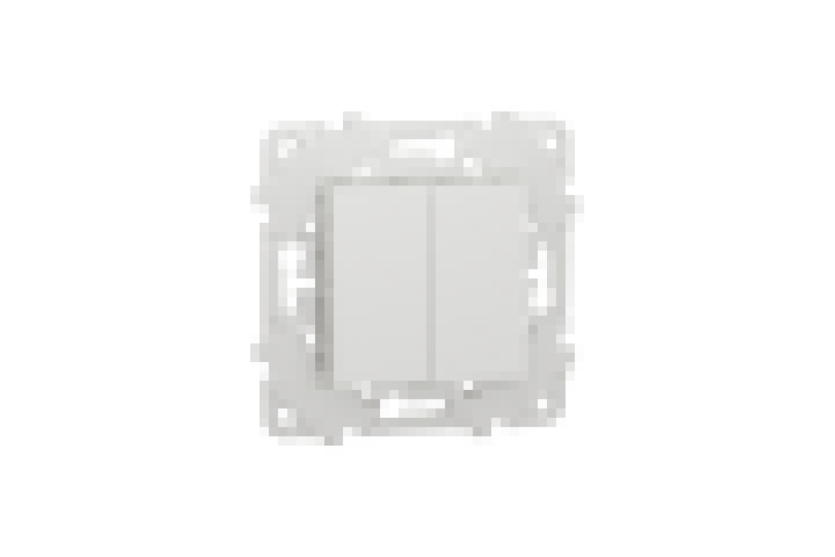 Вимикач 2-клавішний сх.5 10А білий (NU521118)