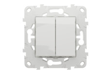 Вимикач 2-клавішний сх.5 10А білий (NU521118)