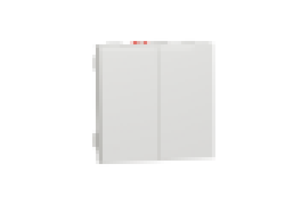 Вимикач 2-клавішний сх.5 10А, 2 модулі білий (NU321118)