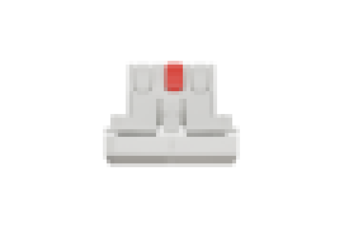 Вимикач 2-клавішний сх.5 10А, 2 модулі білий (NU321118)