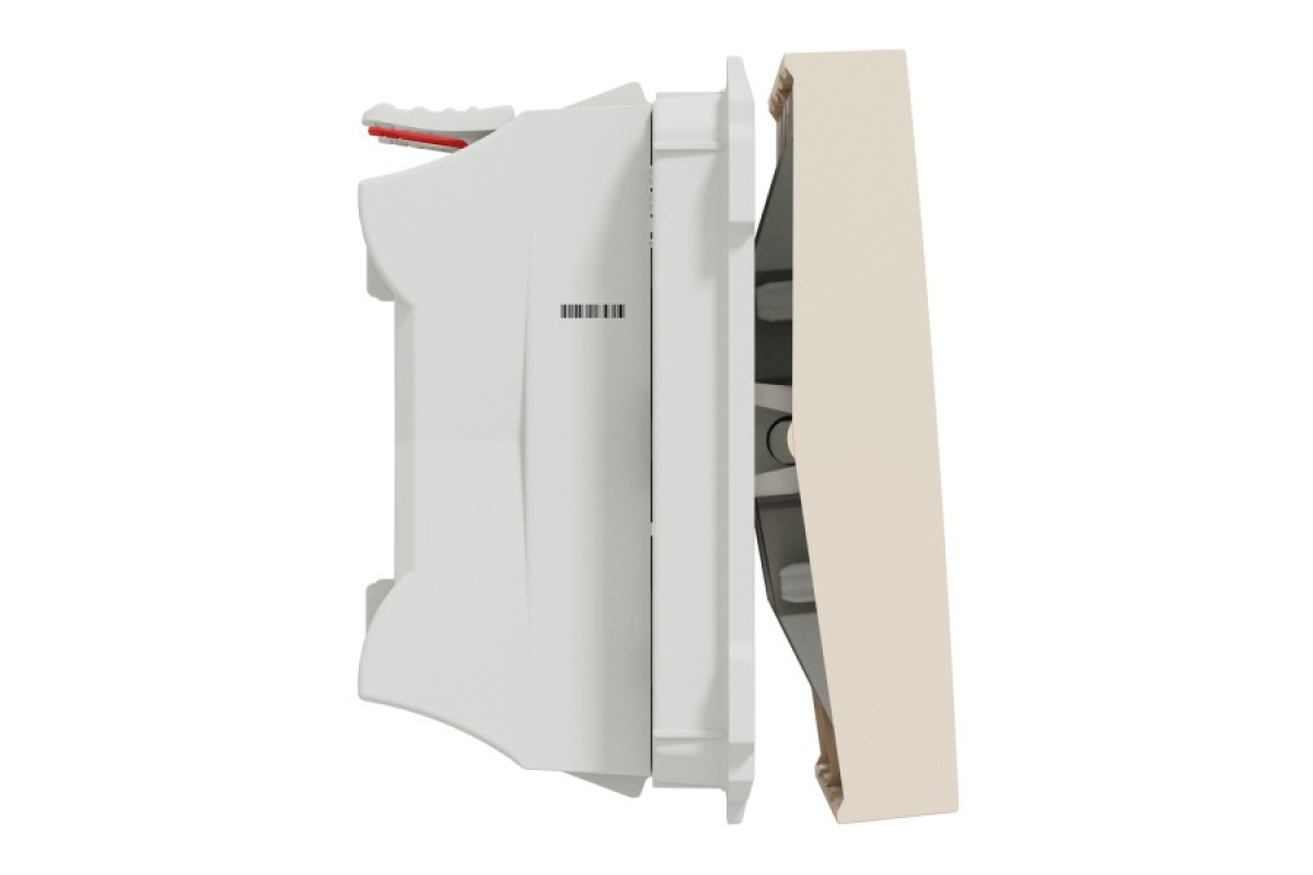 Вимикач 2-клавішний, 10 А, 2 модулі, бежевий Unica New Studio (NU321144)