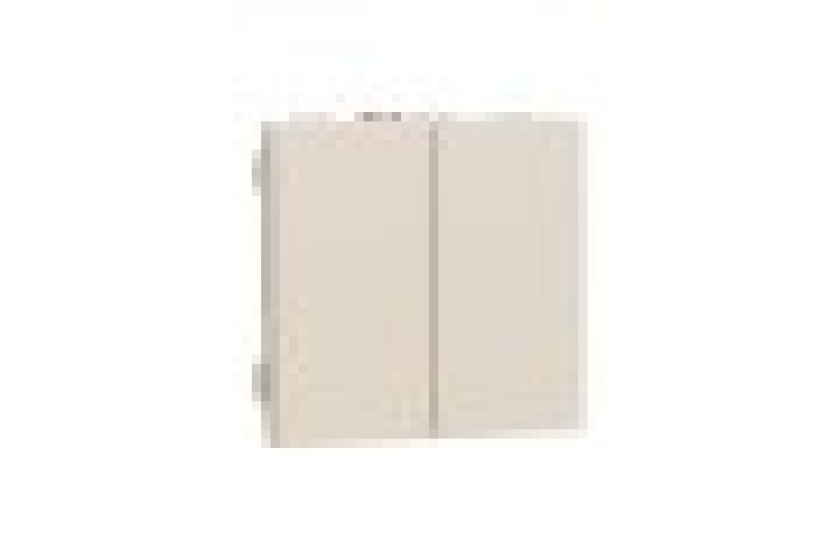 Вимикач 2-клавішний, 10 А, 2 модулі, бежевий Unica New Studio (NU321144)