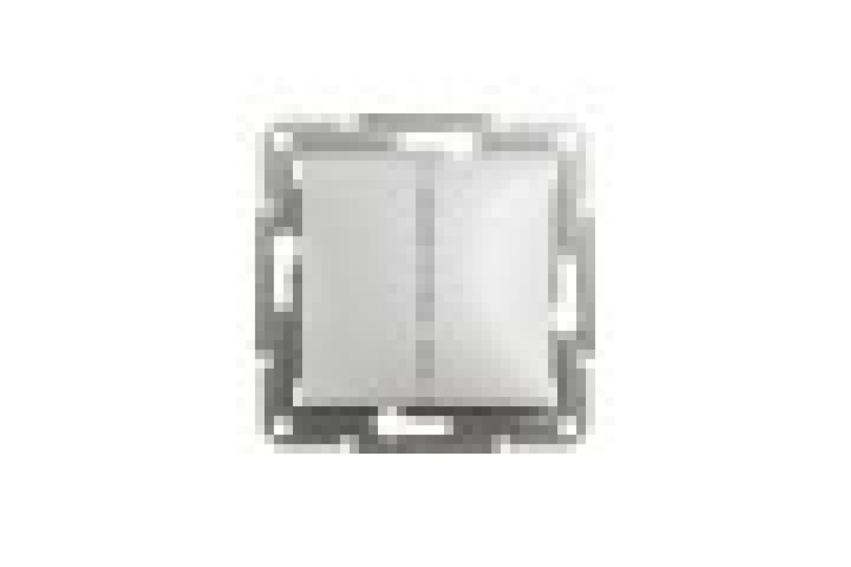 Вимикач двоклавішний самозажимний Asfora Алюміній (EPH0300161)