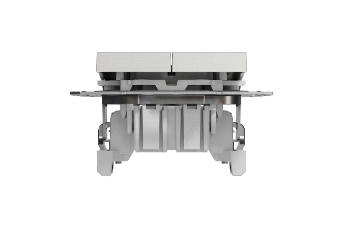 Вимикач двоклавішний самозажимний Asfora Бронза (EPH0300169)