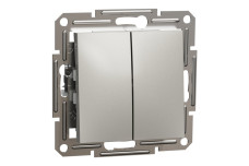 Вимикач двоклавішний самозажимний Asfora Бронза (EPH0300169)