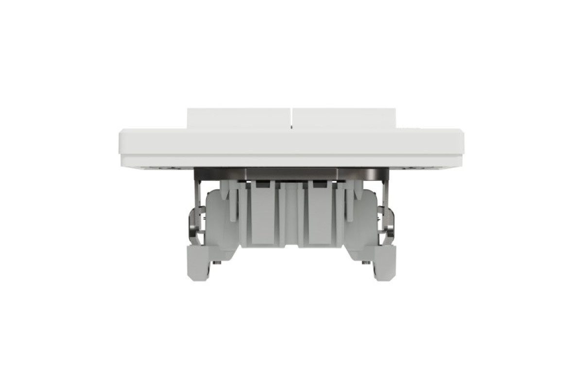 Вимикач двоклавішний самозажимний Білий Asfora (EPH0300121)