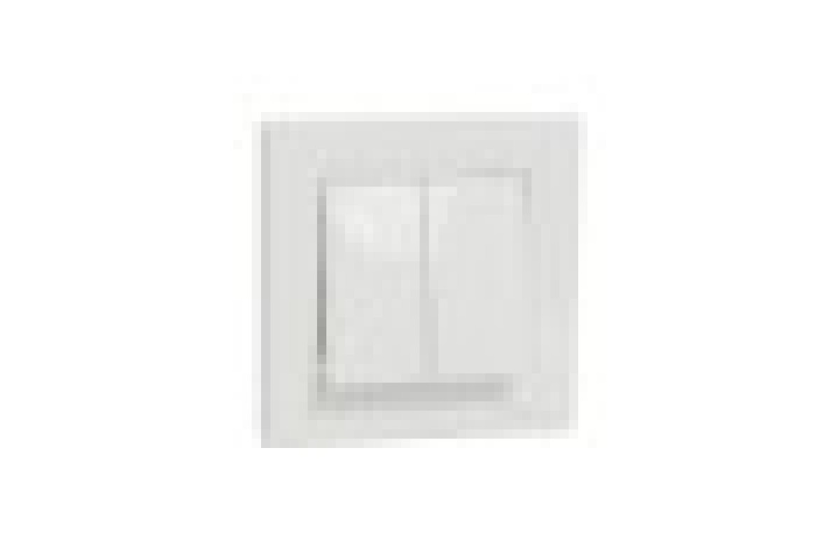 Вимикач двоклавішний самозажимний Білий Asfora (EPH0300121)