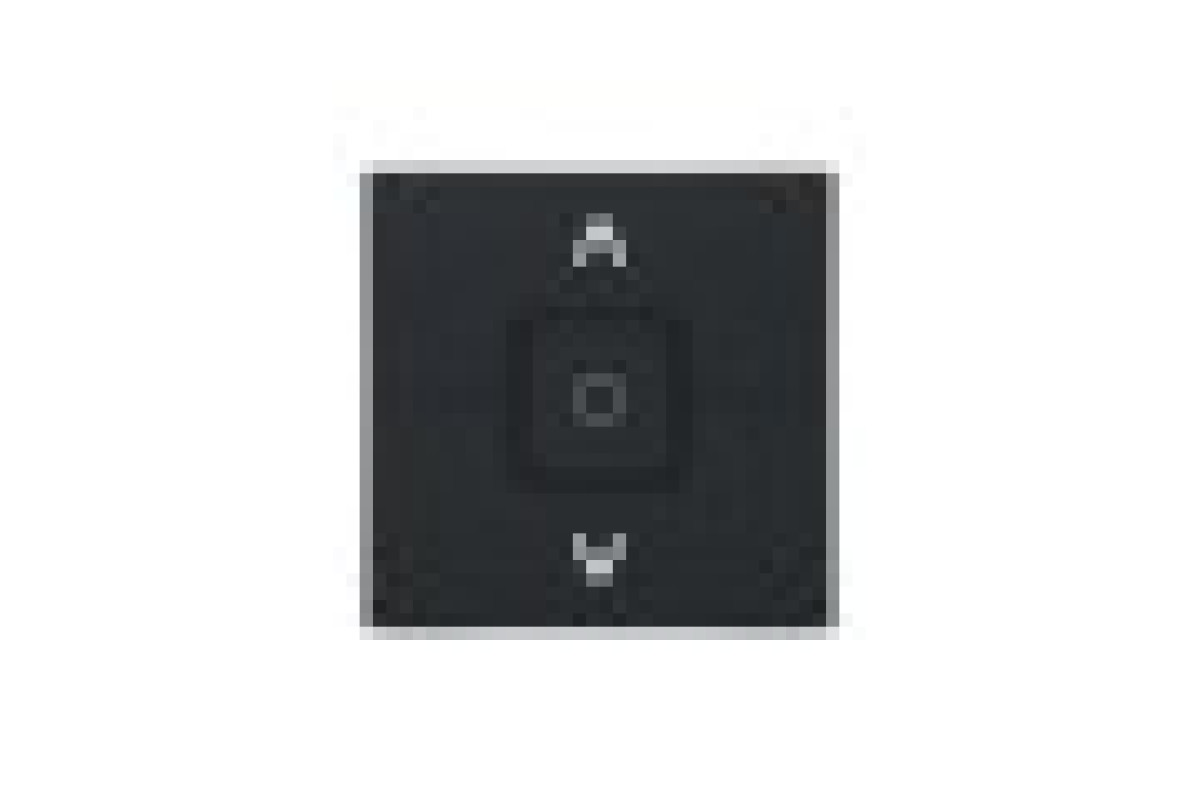 Вимикач для жалюзі 2-клавішний схема 4, 6А, 2 модулі антрацит (NU320854)