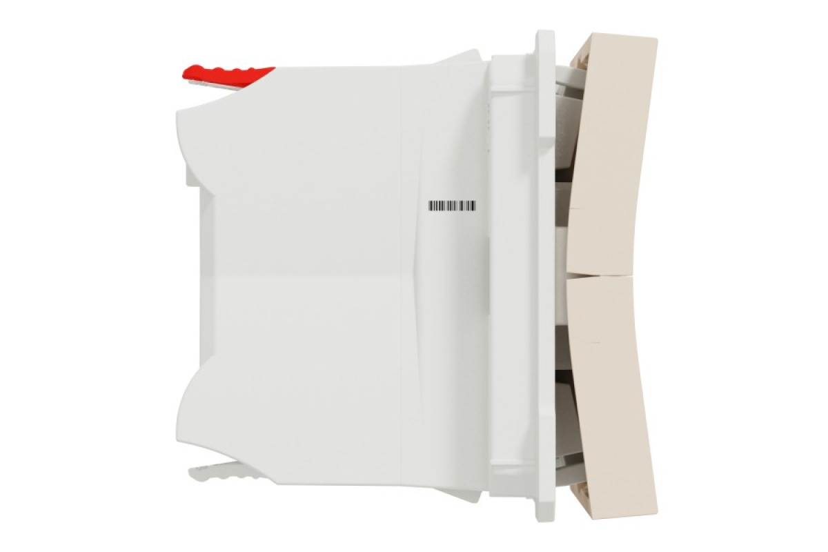 Вимикач для жалюзі 2-клавішний, 6А, 2 модулі, бежевий Unica New Studio (NU320844)