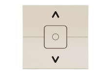 Вимикач для жалюзі 2-клавішний, 6А, 2 модулі, бежевий Unica New Studio (NU320844)