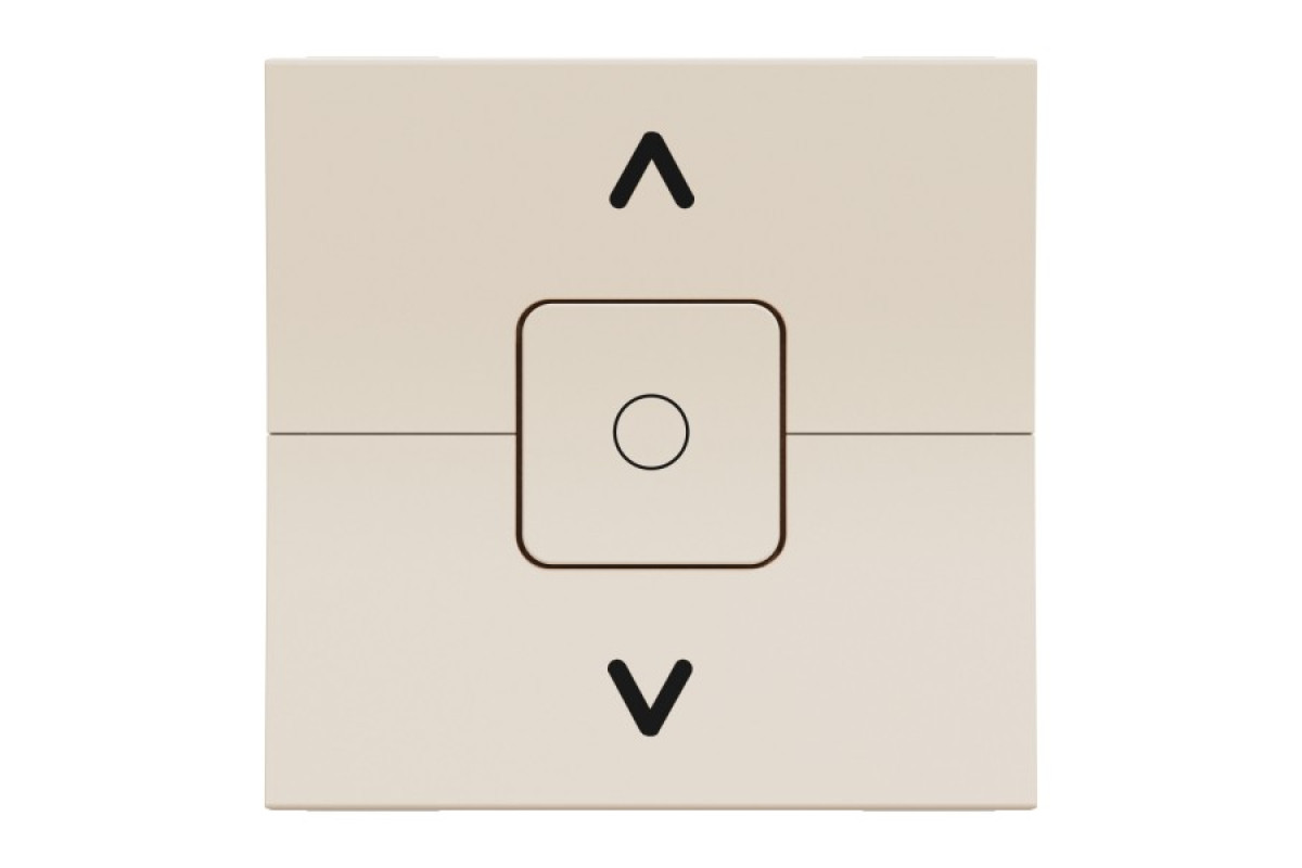 Вимикач для жалюзі 2-клавішний, 6А, 2 модулі, бежевий Unica New Studio (NU320844)