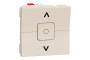 Вимикач для жалюзі 2-клавішний, 6А, 2 модулі, бежевий Unica New Studio (NU320844)