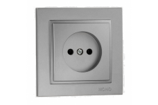 Розетка 1-а без заземлення, Mono Electric, DESPINA (антрацит) (102-242422-116)