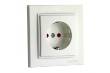 Розетка 1-а з заземлен., та захистом для дітей., Mono Electric, DESPINA (СЛОНОВА КІСТКА) (102-010021-119)