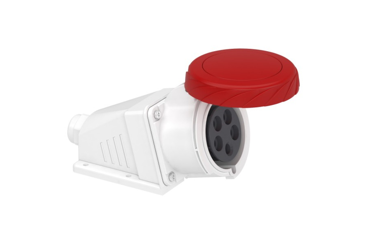 Настінна розетка гвинтова 32А 3P+N+E IP67 380В (PKF32W735)