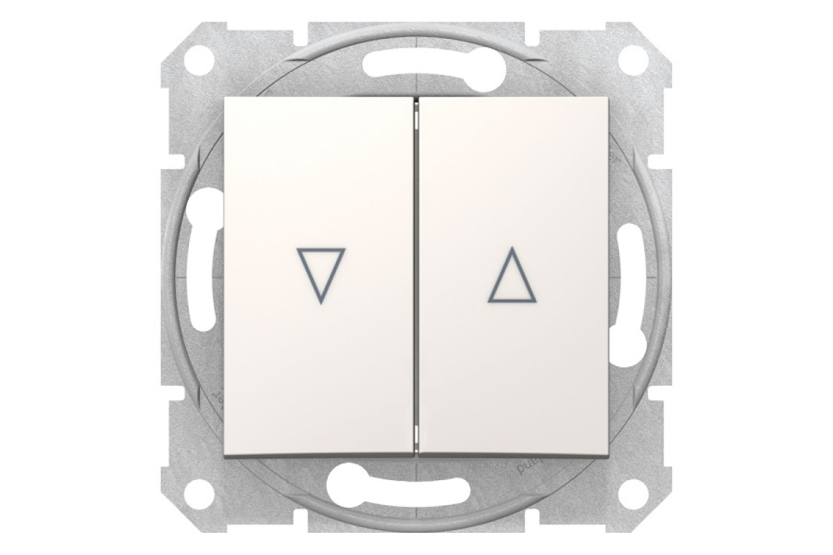 Вимикач для жалюзі з електричним блокуванням Sedna Scnheider Electric слонова кістка (SDN1300123)