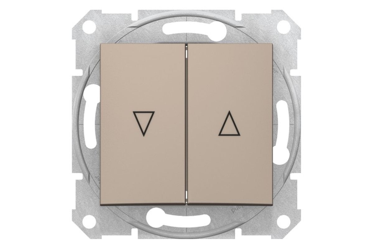 Вимикач для жалюзі з електричним блокуванням Sedna Scnheider Electric титан (SDN1300168)