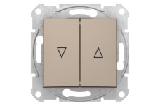 Вимикач для жалюзі з електричним блокуванням Sedna Scnheider Electric титан (SDN1300168)